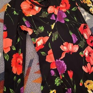 Beautiful Floral Long Sleeve Vintage Dress